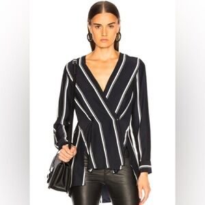 Rag and bone striped silk top